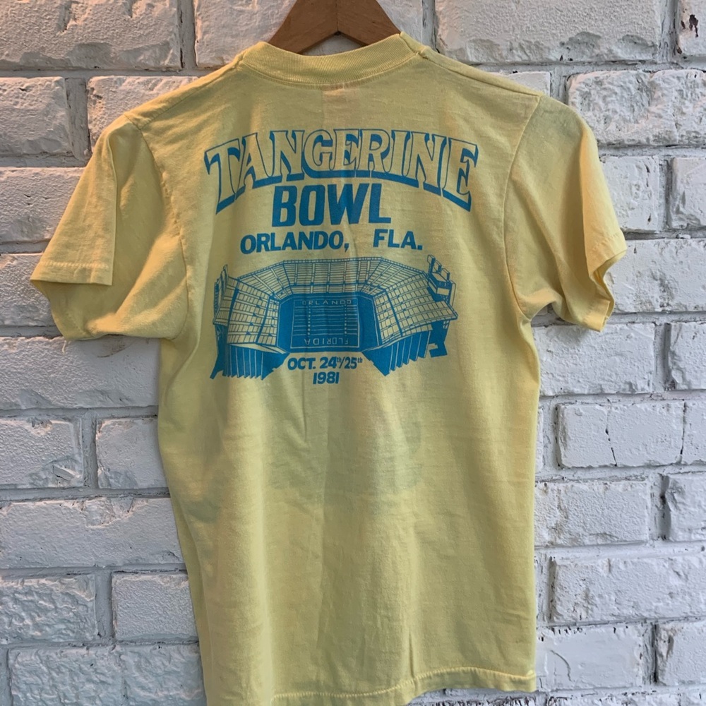 Rare 1981 Rolling Stones CRISiS TEAM Tangerine Bowl single stitch tee shirt - Picture 2 of 5